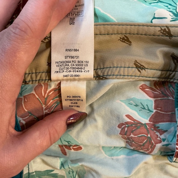 Patagonia Wavefarer Floral Boardshorts Men’s Size 36 Surf Swim Trunks Quick-Dry - Picture 7 of 7